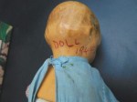 antique compo doll blue
